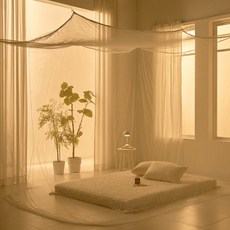 알뜨리 사각 방장 모기장, 화이트