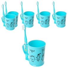 WEDENT 威登 兒童青少年漱口杯組 天空藍 8~11歲適用, 6套