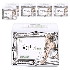 Chung-dam 蝶翼型衛生棉, 14片, 6包, 大型(28cm)