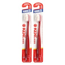 켄트 키즈 초극세모 칫솔, 레드, 1개입, 2개