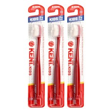 켄트 키즈 초극세모 칫솔, 레드, 1개입, 3개