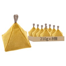 竹炭包三角形, 13*12cm, 210g, 黃色, 8個