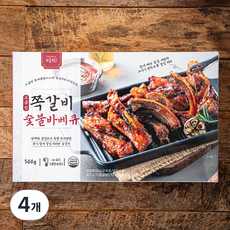 고급진 쪽갈비 숯불 바베규, 500g, 4개