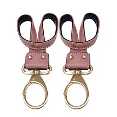 TWELVElittle 皮革推車扣環, 粉色, 2個