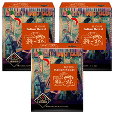 鮮一杯 義式烘焙濾掛咖啡, 帶有莓果及堅果的香味, 9g, 4包, 3盒