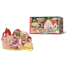 MIMI WORLD Mimi 白雪公主咪咪 烤蘋果派的森林小屋 娃娃屋, 混合色, 1套