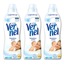 Vernel 高濃縮衣物柔軟精 敏感型 正裝, 900ml, 3個