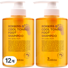 록키스 쿨 토닝 풋샴푸, 500ml, 12개