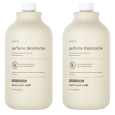 AVCA 香氛保濕泡沫洗手乳補充裝 爽身粉香, 2L, 2瓶