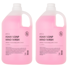 아브카 온가족 건강 폼 솝 핸드워시 리필, 4L, 2개
