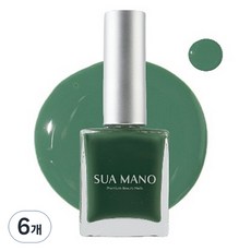 Suamano 指甲油, SM06 翡翠綠, 6個, 10g