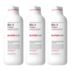 Dr.FORHAIR 膠原蛋白Bio3 Folligen頭皮護理洗髮精 草本香, 3瓶, 500ml