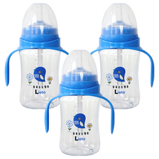 리에또 트라이탄 뉴 빨대컵 260 ml, 블루, 3개, 260ml