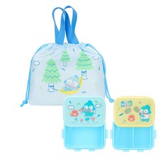 LiLFANT 兒童用三麗鷗小型雙層便當袋組 人魚漢頓, 混合色, 1套
