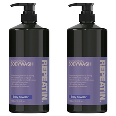 Repeatin 深層香氛保濕泛醇弱酸性沐浴乳 寶寶爽身粉香, 2瓶, 1L