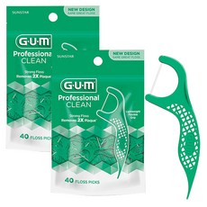 SUNSTAR 三詩達 G.U.M 專業潔淨薄荷牙線棒 #891 一次性牙線(40入), 2個, 40入