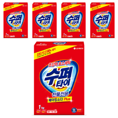 수퍼타이 뉴 찬물전용 베이킹소다 플러스 분말세제 본품, 1kg, 5개