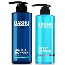 DASHU 男性三合一沐浴乳 500ml+私密清潔露 300ml, 1組