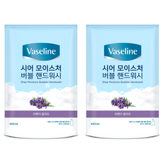 韓國 Vaseline 保濕泡沫洗手乳補充包 薰衣草香, 2包, 450ml