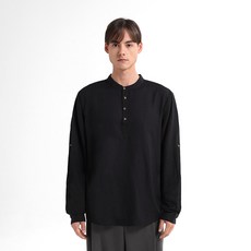 제이에이치스타일 남성용 통기성 줄지않는 뉴 린넨 롤업 긴팔 셔츠 TBCROK002
