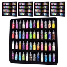 타이탄 프리미엄 네일 글리터 레진 아트 48종 세트, 5개, 랜덤발송(색상, 디자인)