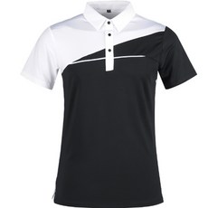 LUCEN 男款立領拼色高爾夫短袖T恤 BLU2M411