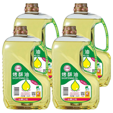 台糖 烤酥油 國內唯一以黃豆煉製而成 耐炸油 煎炒油炸皆宜, 2L, 4瓶
