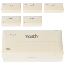 Vastly 3層臉部紙巾補充包, 100張, 6個