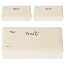 Vastly 3層臉部紙巾補充包, 100張, 3個