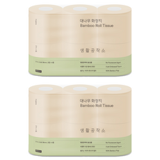 Saengong 生活工作所 三層天然漿竹衛生紙, 2個, 6入, 27m