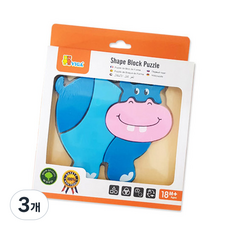 VIGA 베이비 퍼즐 하마, 3개, 5피스