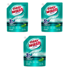 HAPPYHOME Easy Wash 廚房洗潔精 羅勒蘇打 補充包, 3個, 1L