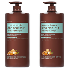 엘라스틴 마카다미아 앤 브라질넛 손상 모발용 컨디셔너 플로럴 너츠향, 1.5L, 2개