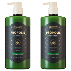 KERASYS 蜂膠活力光澤潤髮乳 綠蜂膠頭皮清爽款, 2個, 1L