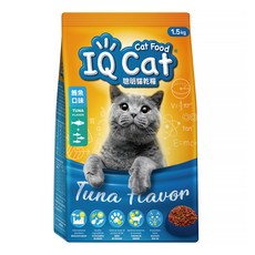 IQ Cat 聰明貓 成貓用 乾糧, 鮪魚口味, 1.5kg, 1袋