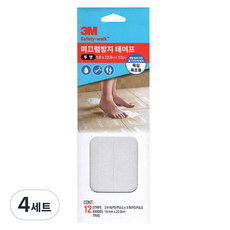 쓰리엠 논슬립 미끄럼방지 테이프 투명 욕실 욕조용, 4세트