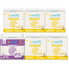 LunaMEE 韓國產超薄瞬吸棉柔衛生棉 蝶翼型 M 18片 3包+L 16片 2包+夜用型 10片, 1組