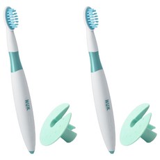 Nook Starter 嬰兒牙刷, 薄荷, 2個, 1入