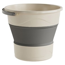 Livingheim 可折疊水桶 方便使用和收納的提籃 10L, 牛奶白, 1個