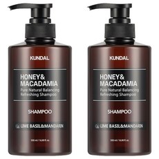 KUNDAL 昆黛爾 蜂蜜澳洲堅果香氛洗髮乳 Basil&Citrus, 500ml, 2瓶