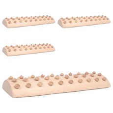 아따산 편백나무 달팽이 건강 발지압기 대, 4개, 혼합색상