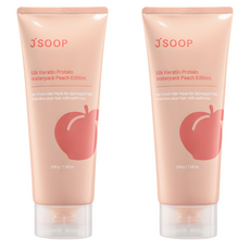 제이숲 실크 케라틴 단백질 워터팩 피치 에디션, 200g, 2개