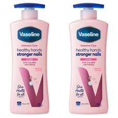 바세린 인텐시브 케어 헬씨 핸드 앤 스트롱거 네일 로션, 400ml, 2개