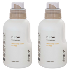 ruuve 嬰幼兒用純素 EQ FREE 衣物柔軟精 經典香氛, 1L, 2個