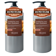 Millobe 蛋白質啤酒酵母護髮乳 爽身粉香, 2瓶, 1L