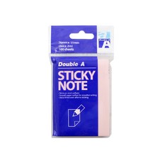 Double A 便利貼 76mm x 51mm 100張 粉紅色 可重複黏貼, 1包