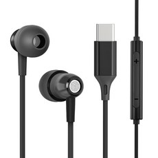 홈플래닛 C타입 커널형 유선 이어폰, EP01KN-BK, 블랙