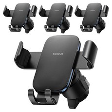 Baseus 倍思 Metal Age 3 重力式出風口型車用支架, 黑色, 4個
