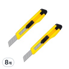 deLi 得力 大型美工刀 2004, 黃色, 8個