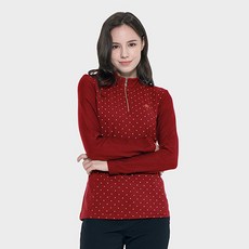 PRO WORLD CUP 女款圓領圓點印花長袖T恤 Q321-3251-1 紅色